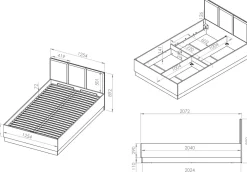 Meble Młodzieżowe|Łóżka Młodzieżowe></noscript>ML Meble Łóżko młodzieżowe ze stelażem i pojemnikiem 120x200 cm TORINO