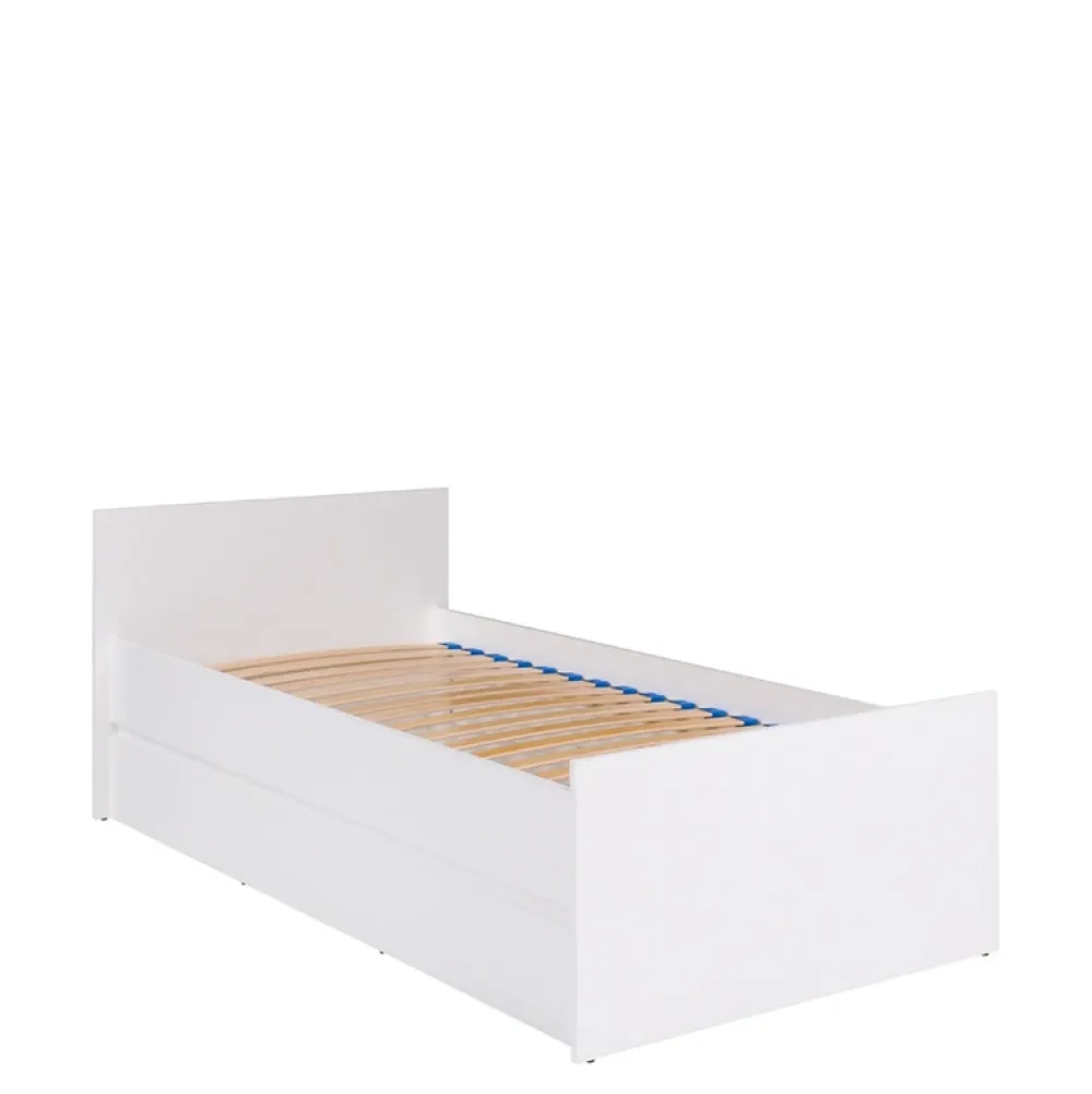 Łóżka Ze Stelażem|Łóżka Z Zagłówkiem>MARIDEX Łóżko nowoczesne do pokoju młodzieżowego 80x200 cm COSTA biały