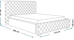 Łóżka Młodzieżowe|Łóżka Dziecięce></noscript>Riban Łóżko pikowane młodzieżowe 90x200 cm QUINTE z pojemnikiem na pościel