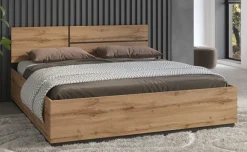 Łóżka Małżeńskie|Łóżka Z Zagłówkiem>Helvetia Łóżko skrzyniowe 180x200 cm do sypialni CROSS dąb wotan