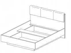 Łóżka Młodzieżowe|Łóżka Z Zagłówkiem>LASKI Łóżko sypialniane 160x200 LINDA