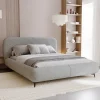 Łóżka Ze Stelażem|Łóżka Na Nóżkach>UNISTYL MEBLE Łóżko sypialniane 180x200 z pojemnikiem na pościel MALI jasnoszare
