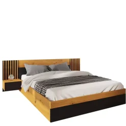 Meble Młodzieżowe|Łóżka Młodzieżowe></noscript>Meblohand Łóżko sypialniane 160x200 z szafkami nocnymi NELGARI