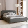 Łóżka Ze Stelażem|Łóżka Na Nóżkach>UNISTYL MEBLE Łóżko tapicerowane ciemnoszare 180x200 z pojemnikiem na pościel MALI
