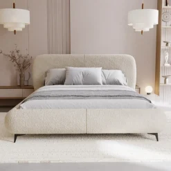 Łóżka Ze Stelażem|Łóżka Na Nóżkach></noscript>UNISTYL MEBLE Łóżko tapicerowane ciemnoszare 180x200 z pojemnikiem na pościel MALI