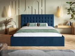 Łóżka Młodzieżowe|Łóżka Z Zagłówkiem></noscript>Riban Łóżko tapicerowane małżeńskie 160x200 cm HARK