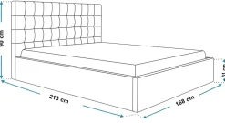 Łóżka Młodzieżowe|Łóżka Z Zagłówkiem></noscript>Riban Łóżko tapicerowane podwójne 160x200 cm HARK