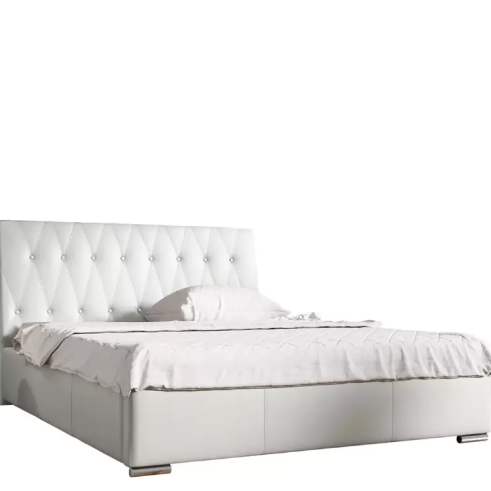 Łóżka Z Zagłówkiem|Łóżka Młodzieżowe>Gruszka Łóżko tapicerowane 140x200 beżowe NANKIN