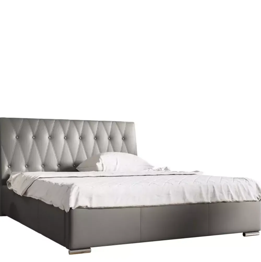 Łóżka Z Zagłówkiem|Łóżka Młodzieżowe>Gruszka Łóżko tapicerowane 140x200 beżowe NANKIN