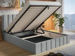 Łóżka Z Zagłówkiem|Łóżka Z Pojemnikiem></noscript>Riban Łóżko tapicerowane 180x200 cm PASOT ze stelażem i pojemnikiem