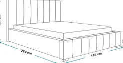 Łóżka Młodzieżowe|Łóżka Dziecięce></noscript>Riban Łóżko tapicerowane 120x200 cm SENDY