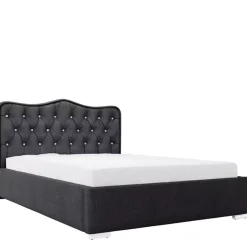 Łóżka Z Pojemnikiem|Łóżka Czarne>Gruszka Łóżko tapicerowane 200x200 SEUL