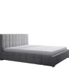 Łóżka Młodzieżowe|Łóżka Z Zagłówkiem>Gruszka Łóżko tapicerowane 140x200 szare LIMA