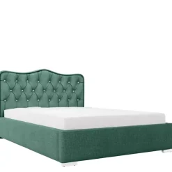 Łóżka Młodzieżowe|Łóżka Z Pojemnikiem>Gruszka Łóżko tapicerowane 160x200 zielone SEUL