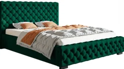 Łóżka Z Pojemnikiem|Łóżka Zielone>Riban Łóżko tapicerowane z pojemnikiem 200x200 cm QUINTE