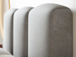 Łóżka Małżeńskie|Łóżka Ze Stelażem></noscript>Riban Łóżko tapicerowane z pojemnikiem na pościel 200x200 cm CERDI metalowy stelaż