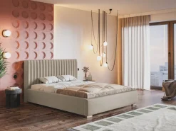 Łóżka Z Pojemnikiem|Łóżka Granatowe></noscript>Riban Łóżko tapicerowane z pojemnikiem i stelażem 180x200 cm HEROLD