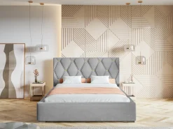 Łóżka Młodzieżowe|Łóżka Z Pojemnikiem></noscript>Riban Łóżko tapicerowane ze stelażem i pojemnikiem 140x200 cm HAPPE