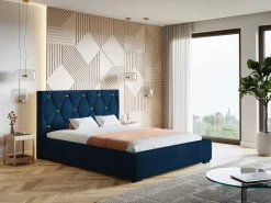 Łóżka Młodzieżowe|Łóżka Z Pojemnikiem></noscript>Riban Łóżko tapicerowane ze stelażem i pojemnikiem 140x200 cm HAPPE