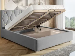 Łóżka Młodzieżowe|Łóżka Dziecięce>Riban Łóżko tapicerowane ze stelażem i pojemnikiem 120x200 cm HAPPE