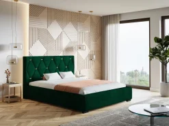 Łóżka Młodzieżowe|Łóżka Dziecięce></noscript>Riban Łóżko tapicerowane ze stelażem i pojemnikiem 120x200 cm HAPPE