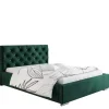 Łóżka Młodzieżowe|Łóżka Z Zagłówkiem>Riban Łóżko 160x200 cm butelkowa zieleń SHERY