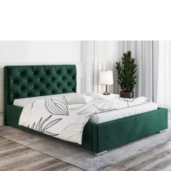 Łóżka Młodzieżowe|Łóżka Z Zagłówkiem>Riban Łóżko 160x200 cm butelkowa zieleń SHERY