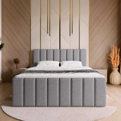 Meble Młodzieżowe|Łóżka Młodzieżowe></noscript>BROMARKT Łóżko 140x200 cm do sypialni kontynentalne z pojemnikiem DENVER DUO