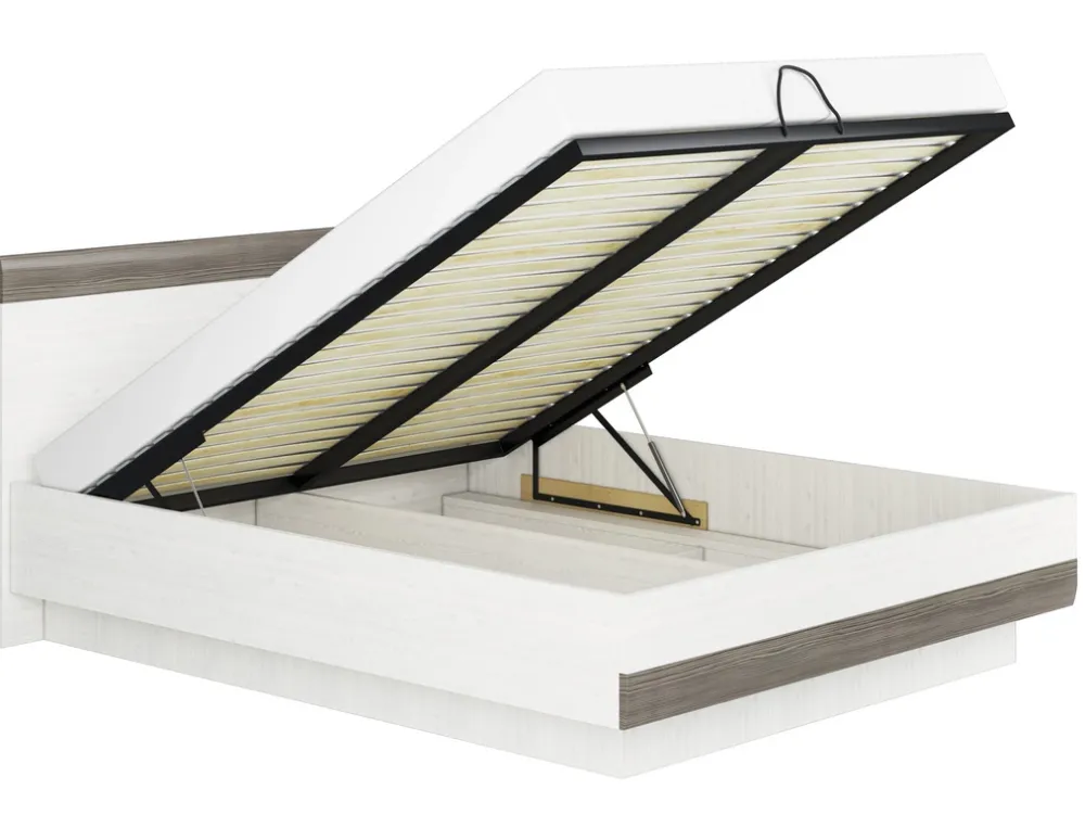 Łóżka Młodzieżowe|Łóżka Małżeńskie>ML Meble Łóżko 160x200 cm do sypialni z pojemnikiem na pościel BLANCO
