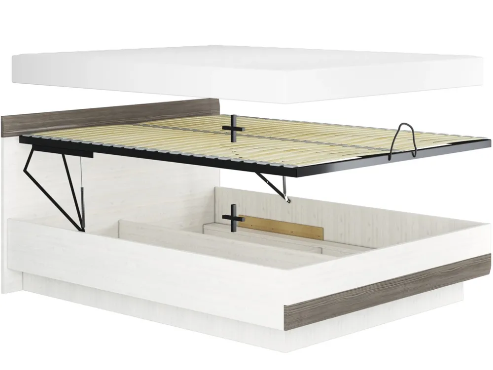 Łóżka Młodzieżowe|Łóżka Małżeńskie>ML Meble Łóżko 160x200 cm do sypialni z pojemnikiem na pościel BLANCO