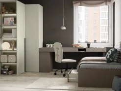 Meble Dla Dzieci|Meble Młodzieżowe></noscript>lenart. Łóżko 90x200 cm rozkładane młodzieżowe z szufladami WOOW clay gray