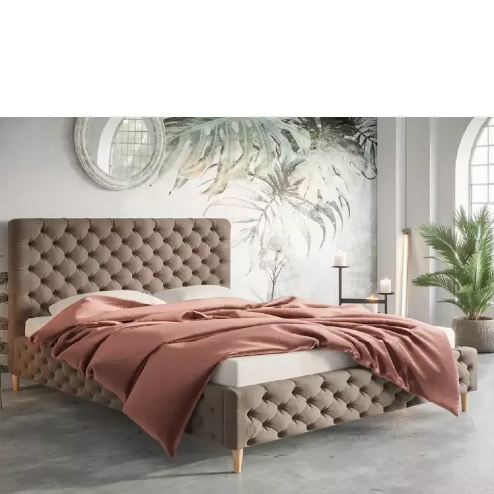 Łóżka Młodzieżowe|Łóżka Na Nóżkach>Riban Łóżko 140x200 cm tapicerowane PANDO