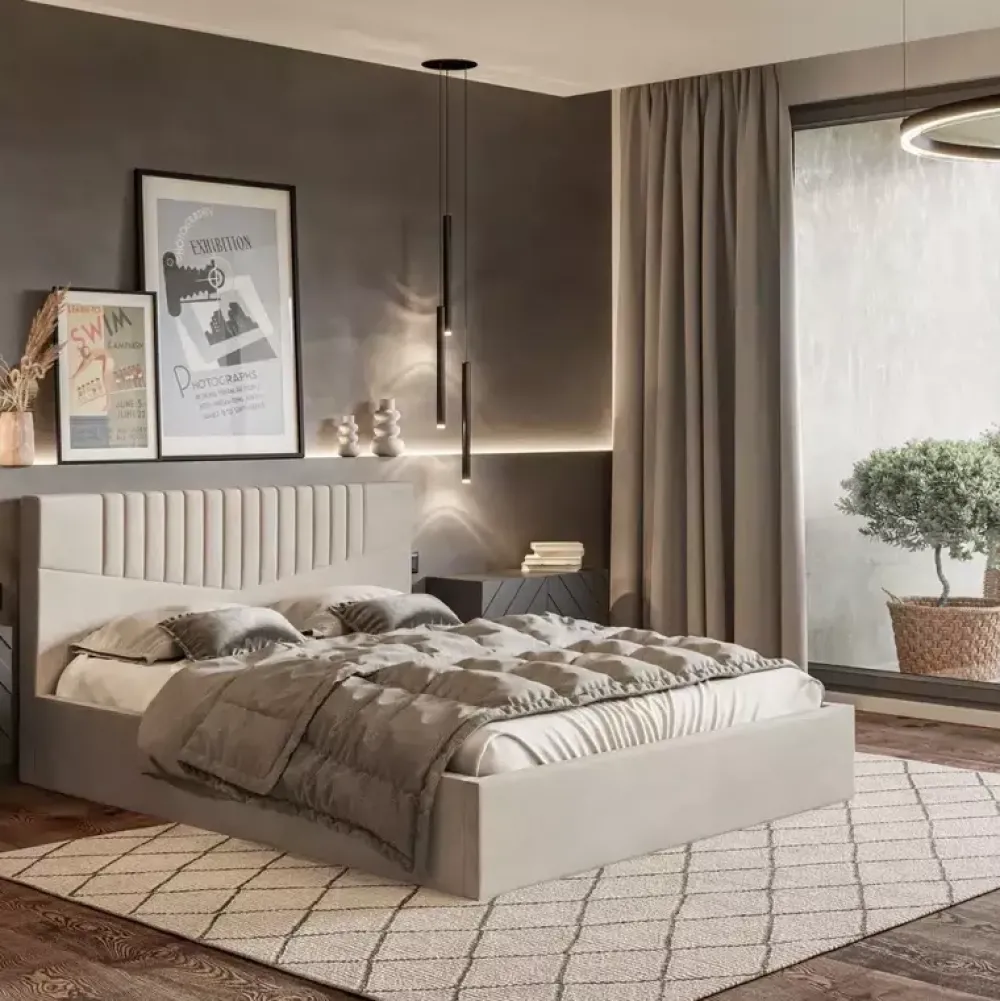 Łóżka Młodzieżowe|Łóżka Z Zagłówkiem>Riban Łóżko 140x200 cm z pojemnikiem ORIATA