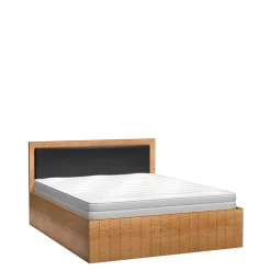 Łóżka Młodzieżowe|Łóżka Małżeńskie>JARSTOL Łóżko 160x200 do sypialni FONETTI dąb karmel