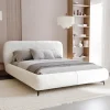 Łóżka Ze Stelażem|Łóżka Na Nóżkach>UNISTYL MEBLE Łóżko 200x200 do sypialni tapicerowane MALI białe