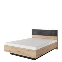 Meble Młodzieżowe|Łóżka Młodzieżowe>LASKI Łóżko 160x200 do sypialni TERAMO dąb artisan antracyt