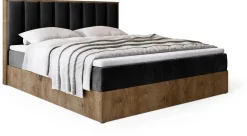 Meble Młodzieżowe|Łóżka Młodzieżowe></noscript>BROMARKT Łóżko 140x200 kontynentalne do sypialni LOFT II z pojemnikiem dąb lefkas