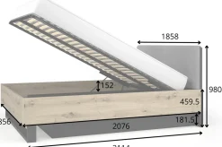 Łóżka Małżeńskie|Łóżka Ze Stelażem></noscript>MEBLOSIEK Łóżko 180x200 sypialniane UTOPIA z pojemnikiem i podnośnikiem