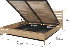 Łóżka Małżeńskie|Łóżka Ze Stelażem></noscript>lenart. Łóżko z pojemnikiem na pościel i stelażem 180x200 cm COZY