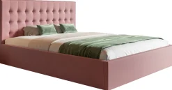 Łóżka Młodzieżowe|Łóżka Z Zagłówkiem>Riban Łóżko z pojemnikiem na pościel 140x200 cm tapicerowane HARK