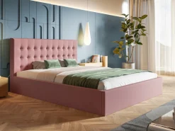 Łóżka Młodzieżowe|Łóżka Z Zagłówkiem></noscript>Riban Łóżko z pojemnikiem na pościel 140x200 cm tapicerowane HARK