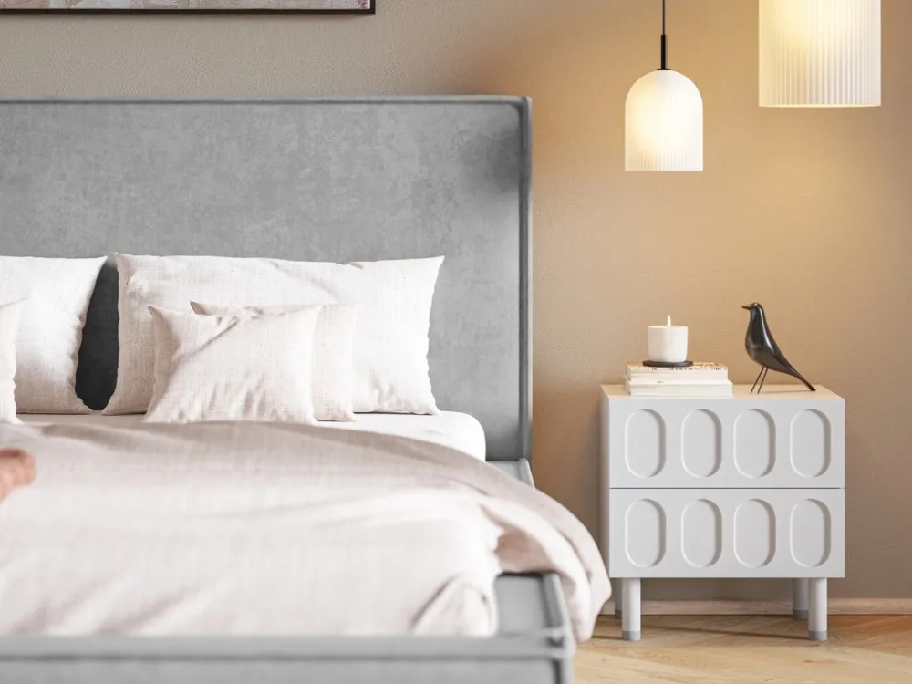 Łóżka Z Zagłówkiem|Łóżka Z Pojemnikiem>Riban Łóżko z pojemnikiem 200x200 cm KRAM