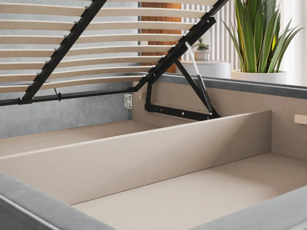 Łóżka Z Zagłówkiem|Łóżka Z Pojemnikiem>Riban Łóżko z pojemnikiem 200x200 cm KRAM