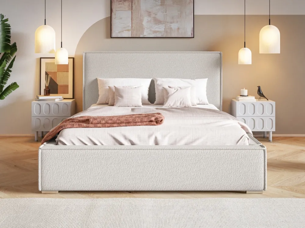 Łóżka Z Zagłówkiem|Łóżka Z Pojemnikiem>Riban Łóżko z pojemnikiem 200x200 cm KRAM