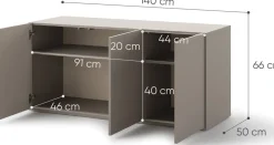 Meble Dla Dzieci|Meble Młodzieżowe></noscript>lenart. Komoda 141 cm do pokoju młodzieżowego WOOW z półkami clay gray