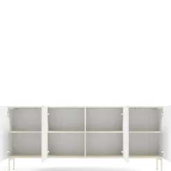 Zestawy Mebli Do Salonu|Komody>LASKI Komoda 200 cm do salonu czterodrzwiowa MEZZO kaszmir