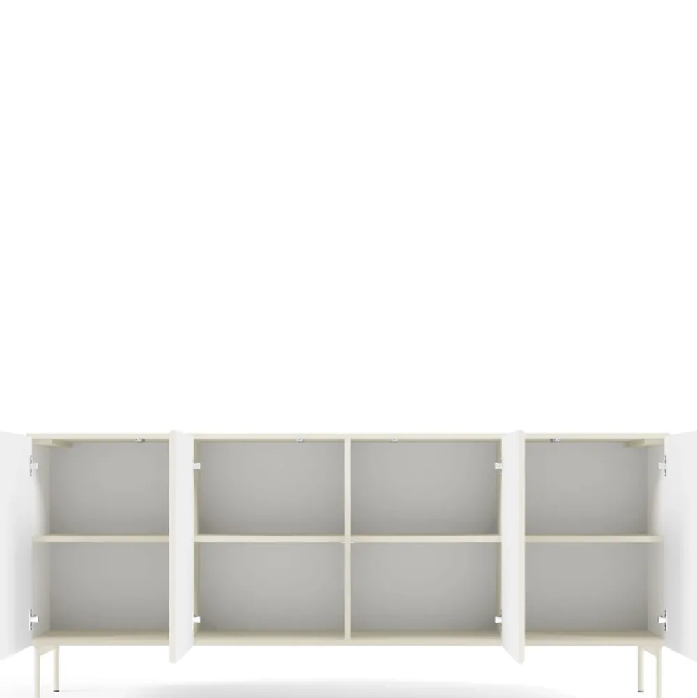 Zestawy Mebli Do Salonu|Komody>LASKI Komoda 200 cm do salonu czterodrzwiowa MEZZO kaszmir