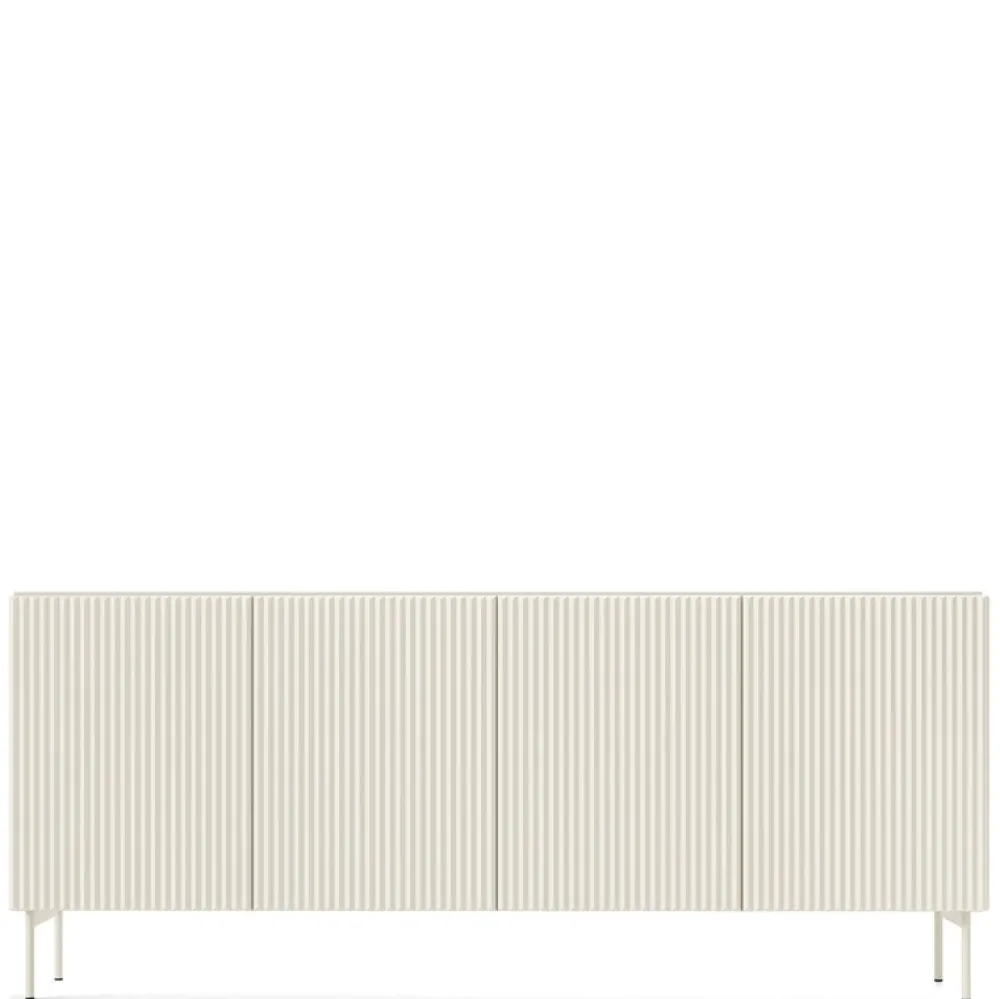 Zestawy Mebli Do Salonu|Komody>LASKI Komoda 200 cm do salonu czterodrzwiowa MEZZO kaszmir