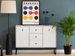 Komody>INTER MEBLE Komoda 115 cm do salonu z szufladami LAMORI kaszmir