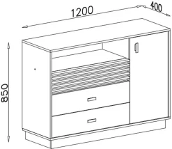 Zestawy Mebli Do Salonu|Komody></noscript>MEBLAR Komoda 120 cm do salonu z szufladami kaszmir AGRA
